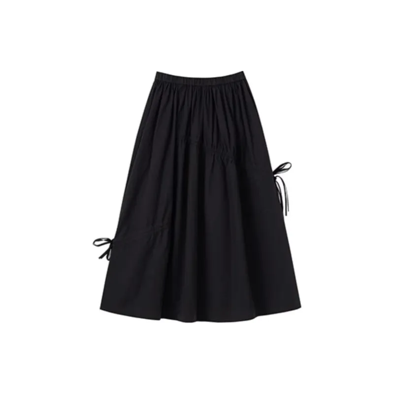 Hacikis Casual Long Skirts Women's Paul Black-1
