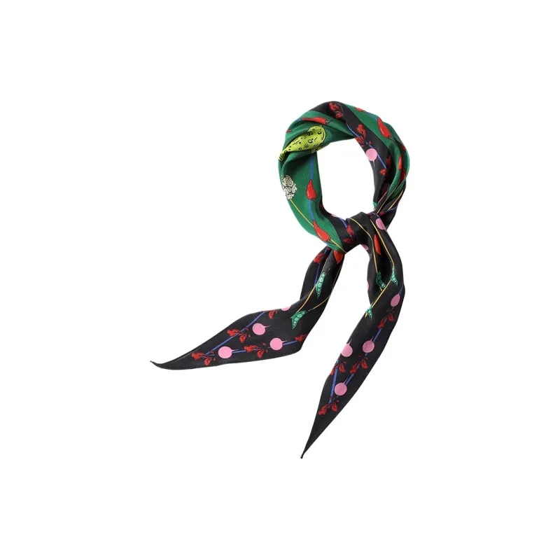 Hang Silk Road Mulberry Silk Silk Scarves Women's White-11