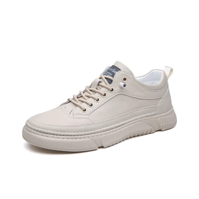 Mulinsen Wear Resistant Low Top Skateboard Shoes Men's Ecru-0