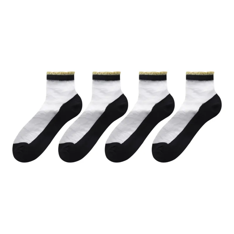 XXLLG Mid Calf Socks Women's 4 Pack-3
