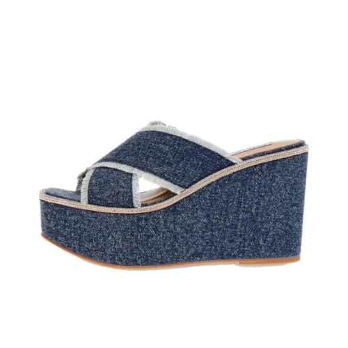 STEVE MADDEN Slip-Resistant Slide Slippers Women's Blue