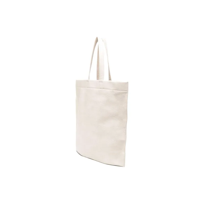 MSGM Polyurethane Tote Bag Shopping Bag Shoulder Bag Handbag Women's Ecru-1