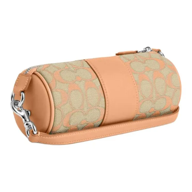 COACH Nolita Fabric With Leather One Shoulder Handbags Small Size Women's Light Orange Multicolor-1