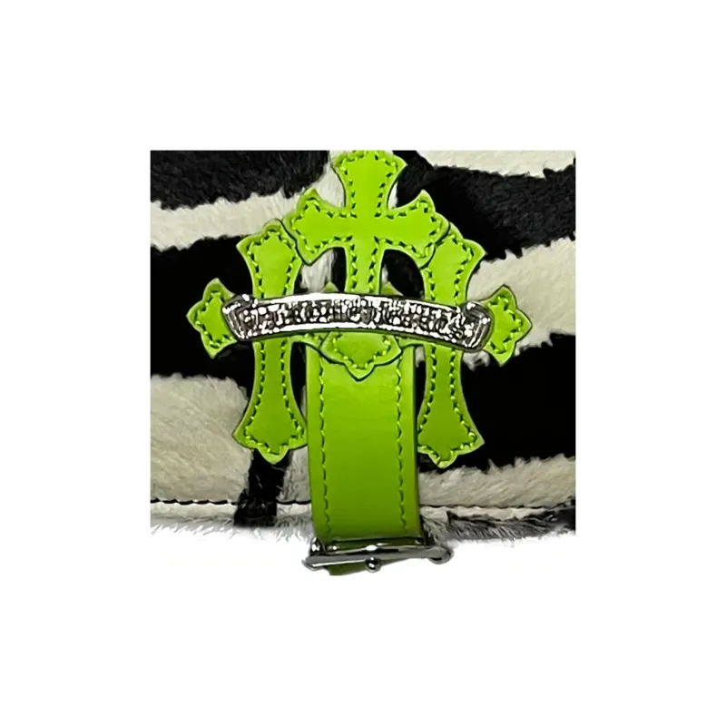 Chrome Hearts Plush Watch Box Jewelry Box Storage Bag Unisex Black White & Green-8