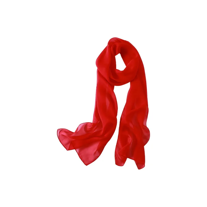 Hang Silk Road Mulberry Silk Silk Scarves Women's White-3