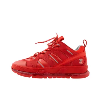 Burberry Barbie Union Cushioning Anti-Slip Wear-Resistant Breathability Low-Top Casual Shoes Men's Red