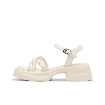 SATURDAY MODE One Strap Sandals Women's White
