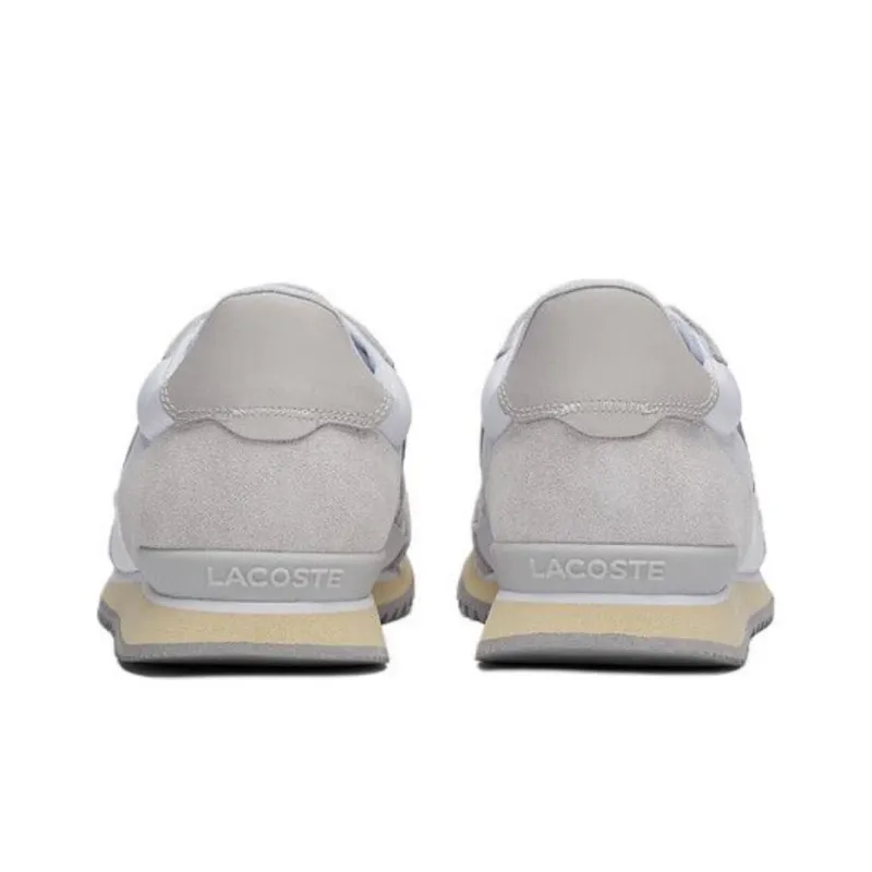 LACOSTE Anti Slip Wear Resistant Low Top Casual Shoes Men's Ecru-3