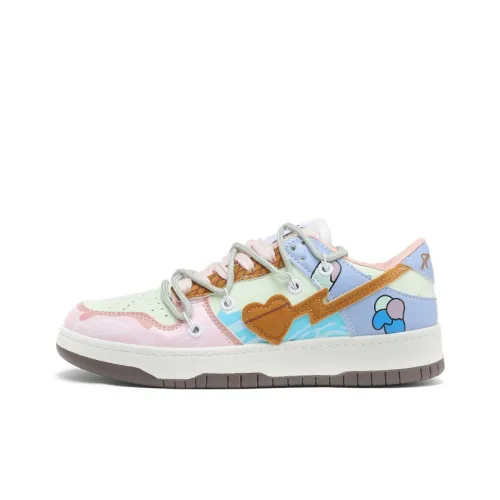 SHUXIAOBEI Skateboard Shoes Women's Low-Top Ice Cream