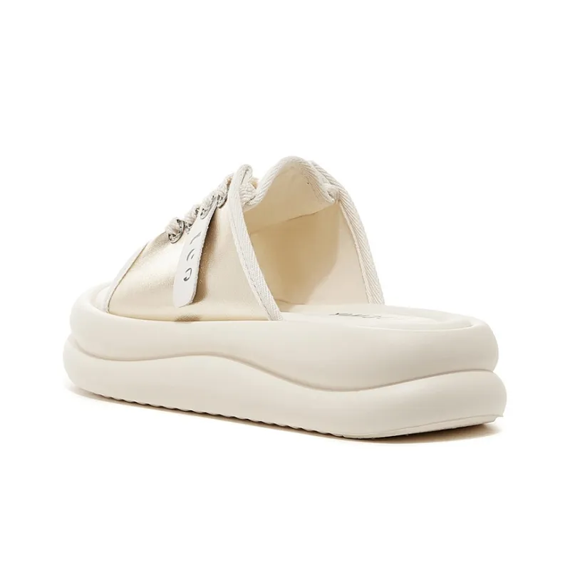 JOSINY Slide Slippers Women's Light Gold/Silver-1