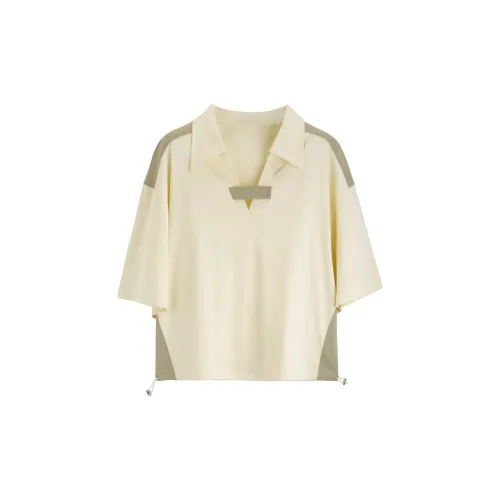 NAWAIN T-Shirts Women's Beige And Green