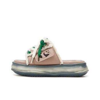 Jin Baichuan Leather Patchwork Odor Resistant Quick Dry Slide Slippers Women's