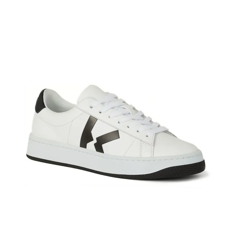 KENZO Kourt K Logo Low Top Skateboard Shoes Women's White Black-2