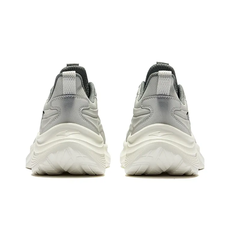Erke Cushioning Wear Resistant Low Top Running Shoes Men's Mist Gray Steel Gray-4