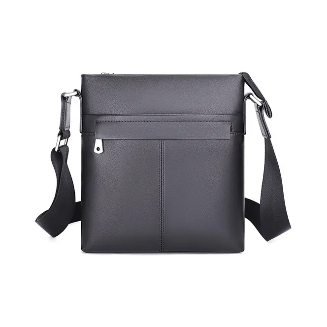 DOSRFINI Top Grain Cow Leather Genuine Leather Shoulder Bag Regular Men's Black-0