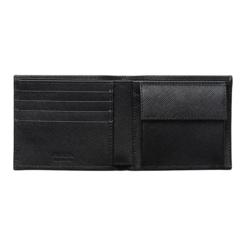 PRADA Recycled Nylon Wallet Men's Black-3