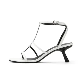 CHARLES&KEITH Small Ck One Strap Sandals 6.2cm Women's Black Box Black/White/Red