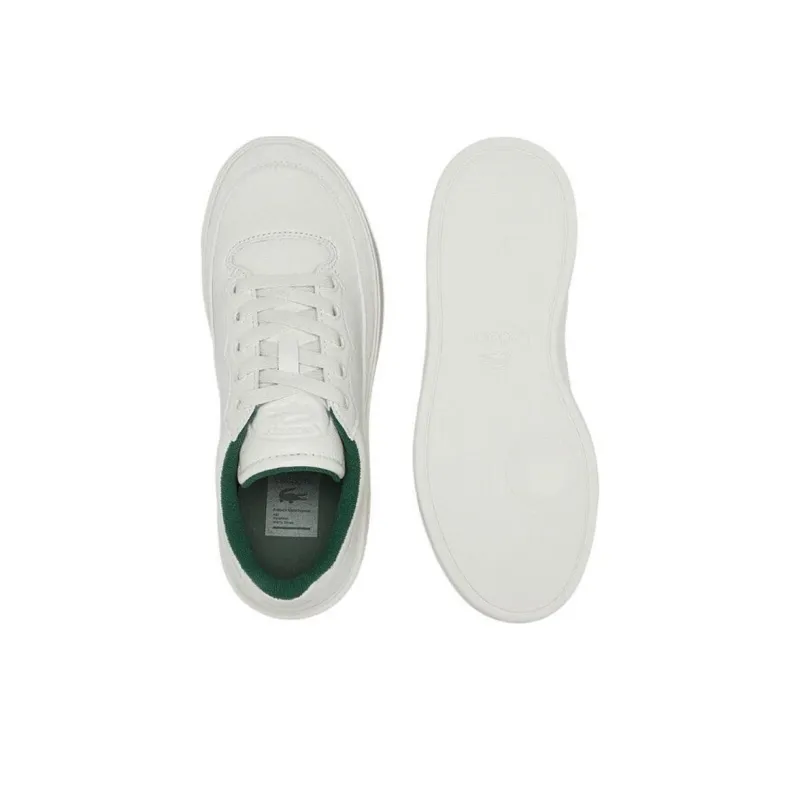 LACOSTE Low Top Skateboard Shoes Women's Ecru-4