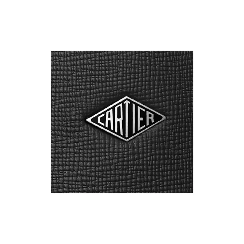 CARTIER Grained Calfskin Tote Bag Shopping Bag Shoulder Bag Handbag Small Size Men's Black-3
