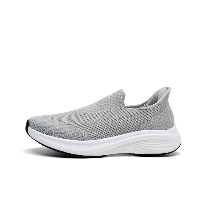 HLA Men's Shoes Fashion Breathable Slip-on Casual Shoes Height Increasing Comfortable Wear-Resistant Flyknit Shoes-8