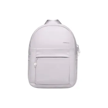SAMSONITE Fabric Backpack Medium Size Women's Light Gray Brown/Dark Blue
