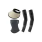 Dark Gray Mask+Beige Visor Cap+Black Cooling Arm Sleeves