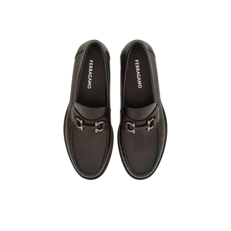 FERRAGAMO GANCINI Loafers Men's Brown-3