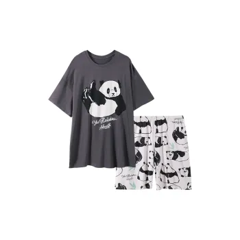 Qiao Ni Tong Pajama Set Men's Dark Gray