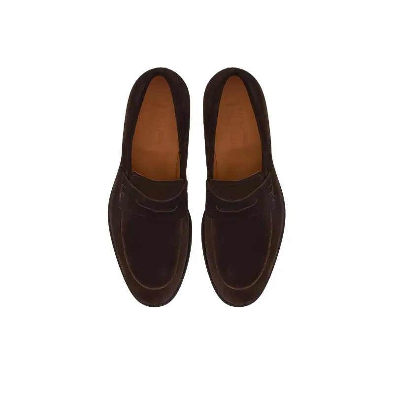FERRAGAMO Tramezza Penny Loafers Men's Brown-3