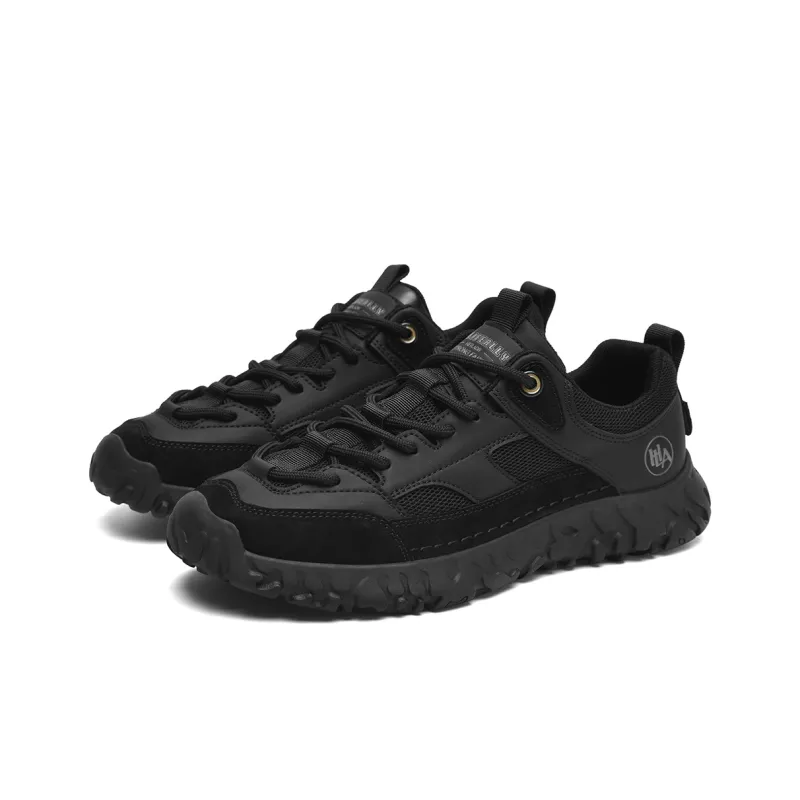 HLA Men's Shoes Vintage Trendy Breathable Athletic Shoes Running Wear-Resistant Height Increasing Casual Shoes-1