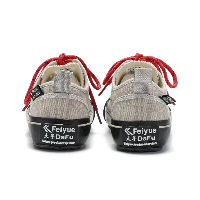 Feiyue Anti-Slip And Wear-Resistant Breathable Low-Top Canvas Shoes Women's Gray-3