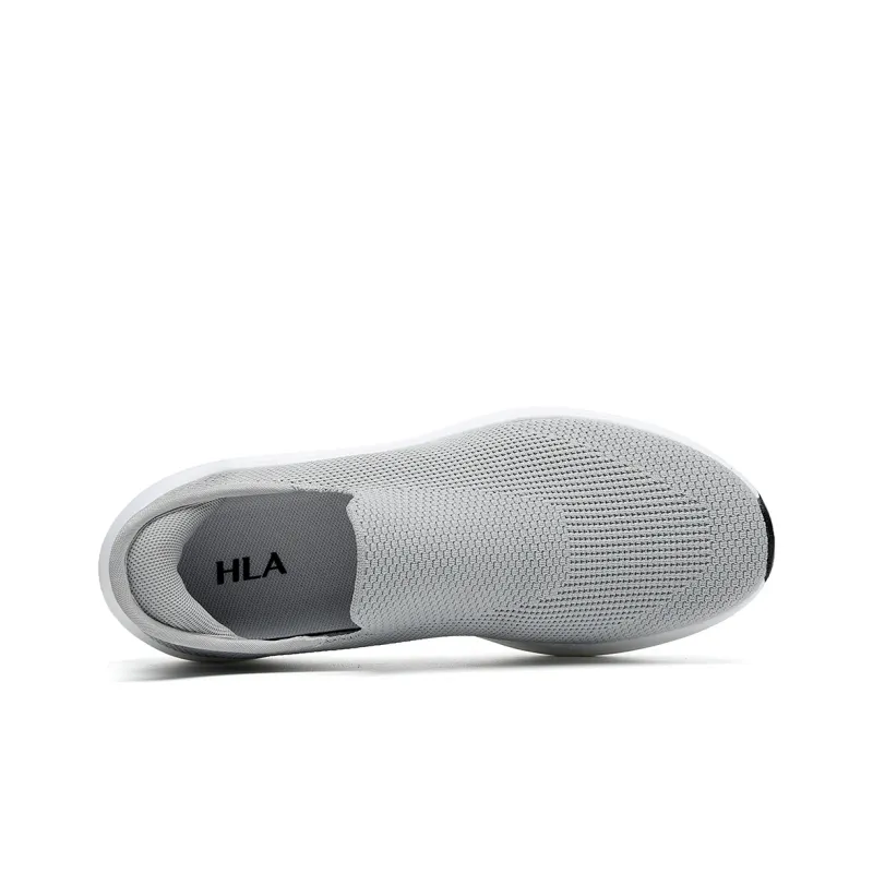 HLA Men's Shoes Fashion Breathable Slip-on Casual Shoes Height Increasing Comfortable Wear-Resistant Flyknit Shoes-10