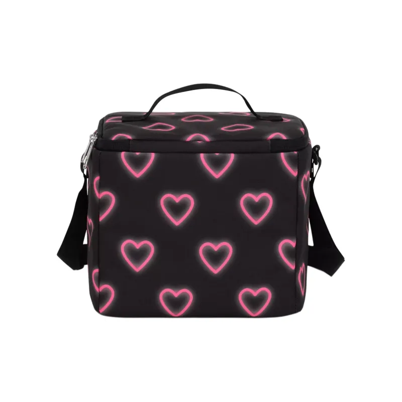 JanSport Polyester Crossbody Bag Lunch Bag Storage Bag Unisex Black & Pink-2