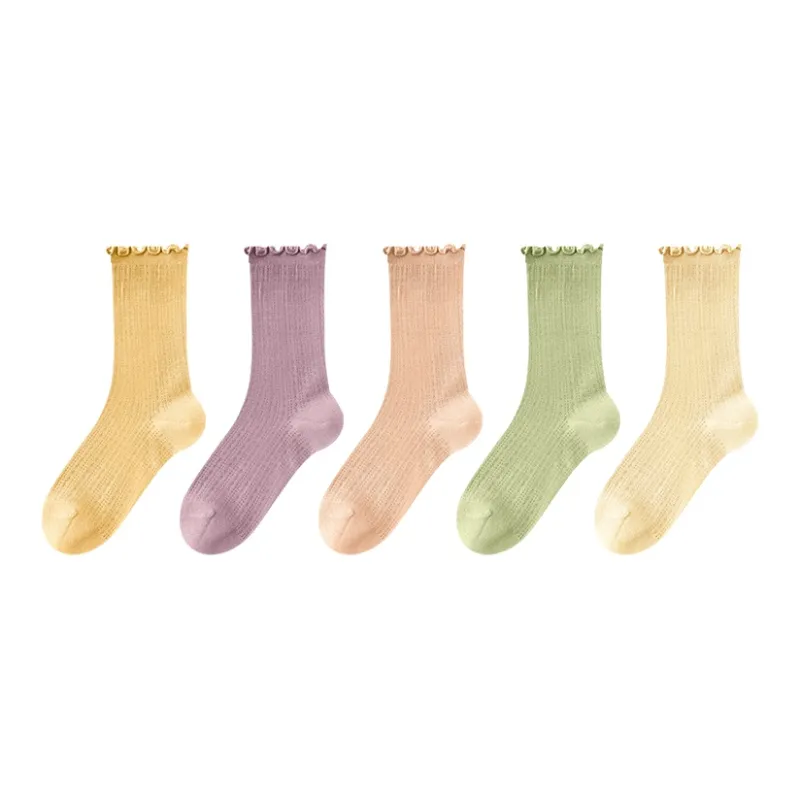 AOKANG Mid Calf Socks Women's 5 Pack-20
