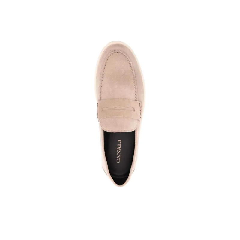 Canali Suede Slip on Loafers-4