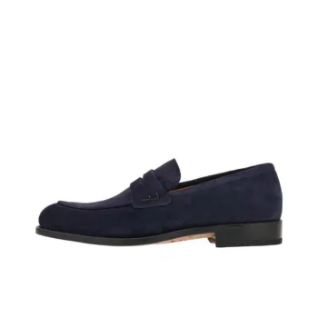 FERRAGAMO Tramezza Penny Loafers Men's Blue