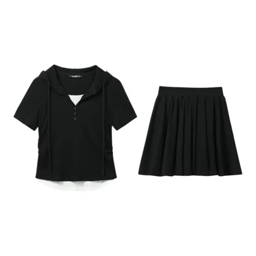 Small grains Two Piece Skirt Sets Women's