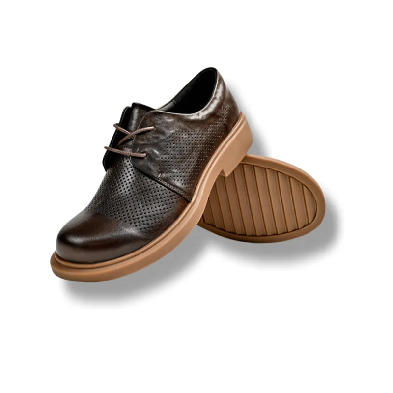 Brounvanm Men's Casual Shoes Men Low Top Black/Coffee-7