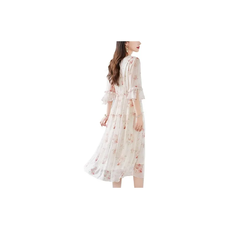 To The West Long Sleeved Dresses Women's Pink-2