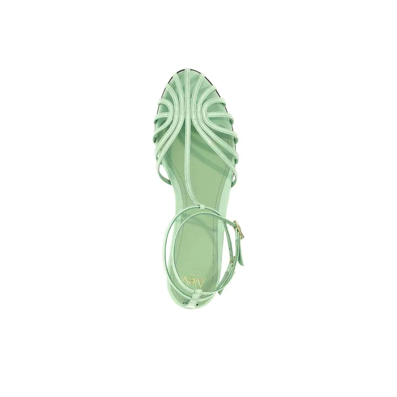 Alevì Elena Leather Flat Sandals-4