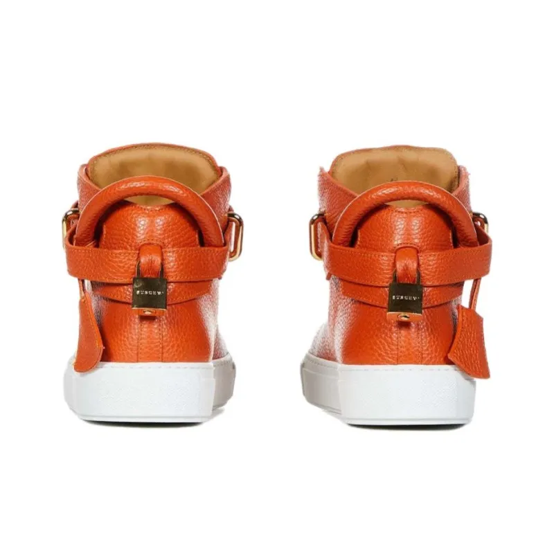 Buscemi ALCE High-Top Skateboard Shoes Men's Orange-3