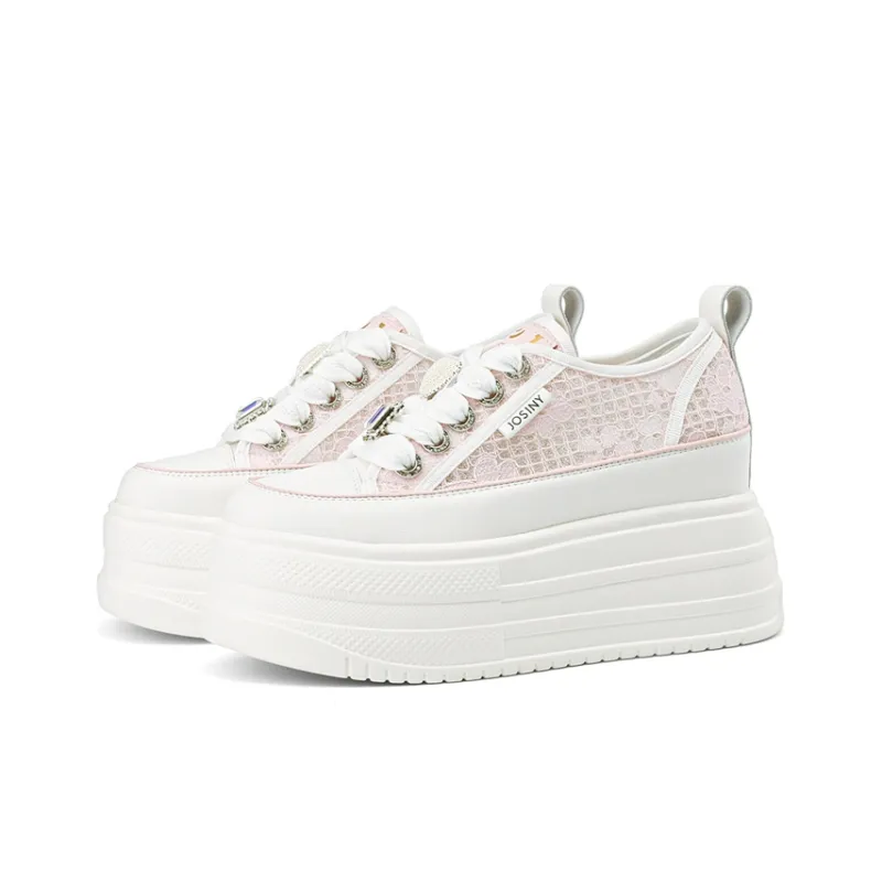 JOSINY Wear-Resistant Height Increasing Low-Top Casual Shoes Women's-12