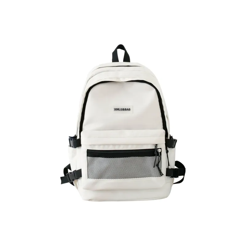 BRABOSTON Nylon Fabric Backpack Medium Size Unisex Black/Pink/Blue/Beige/Green/Gray-15