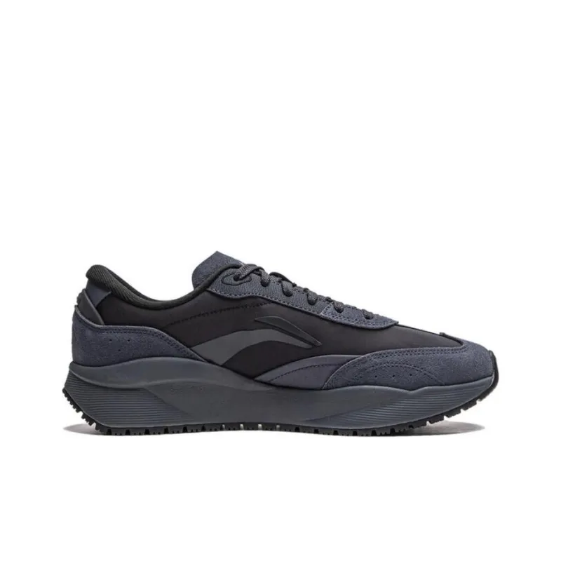 LiNing Load Capacity 2.0 Cushioning Anti Slip And Wear Resistant Height Increasing Low Top Casual Shoes Men's Black-1