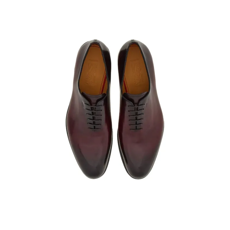 FERRAGAMO Tramezza Dress Shoes Men's Burgundy-3
