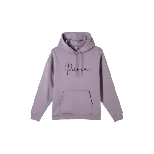 PUMA Tonal Script Sweatshirts Women's Light Purple