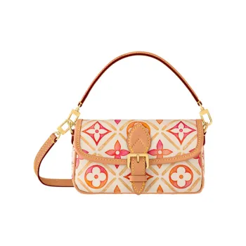 LOUIS VUITTON Diane Cow Leather Croissant Crossbody Bag Shoulder Bag Extra Mini Women's Multicolor