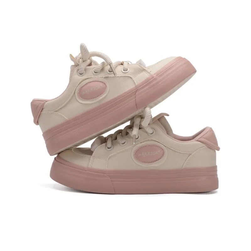 Warrior Breathable Low Top Canvas Shoes Women's Pink-6