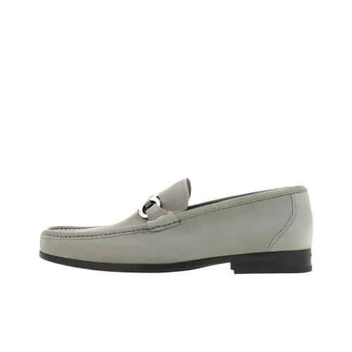 FERRAGAMO GANCINI Loafers Men's Gray White