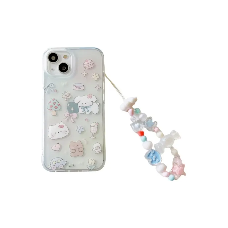 Icona TPU Material Glitter Small Animal Phone Cases Compatibility IPhone12/13/14/15/Pro/Ma-4